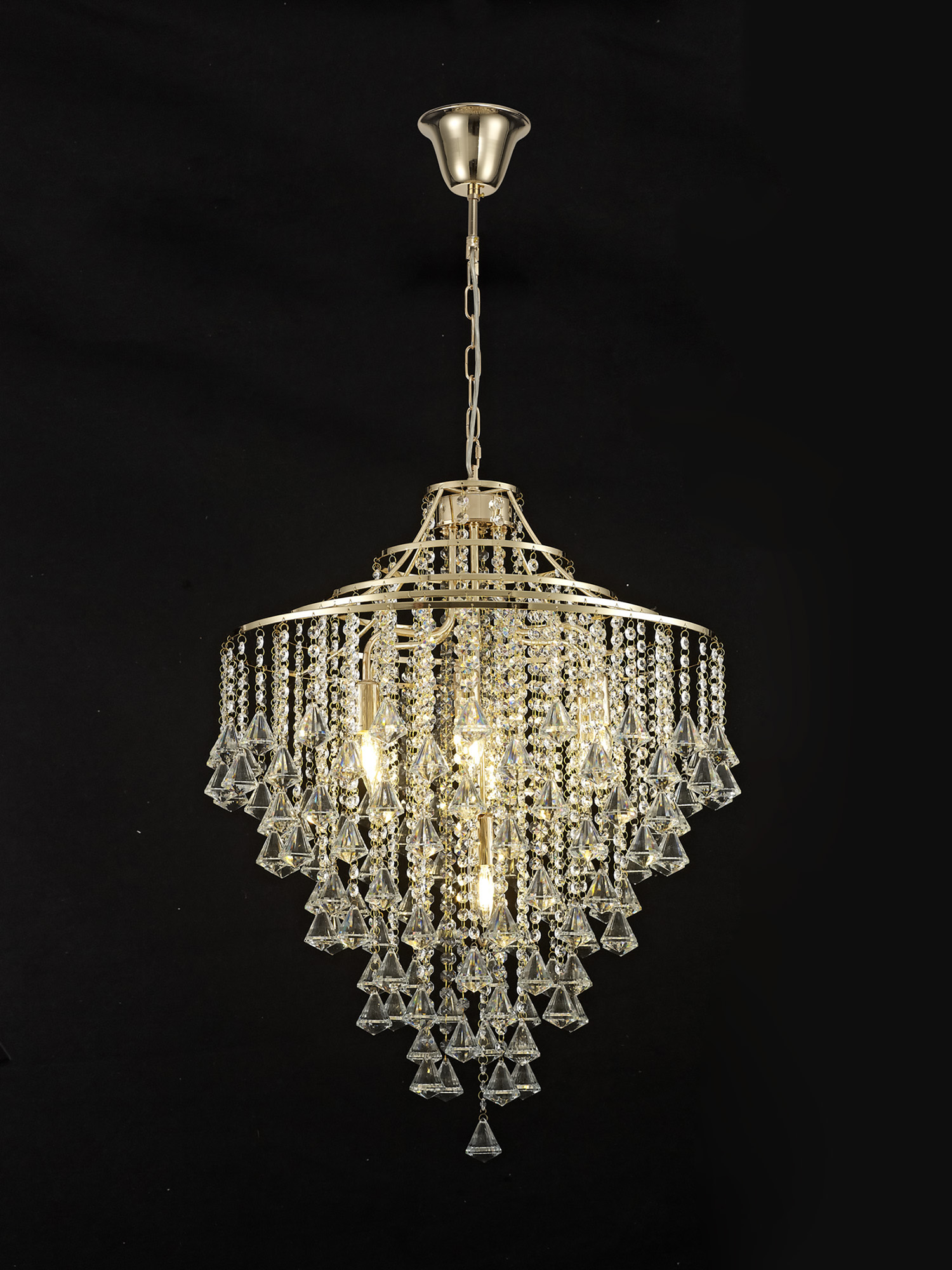 IL32772  Inina Crystal Chandelier 7 Light French Gold